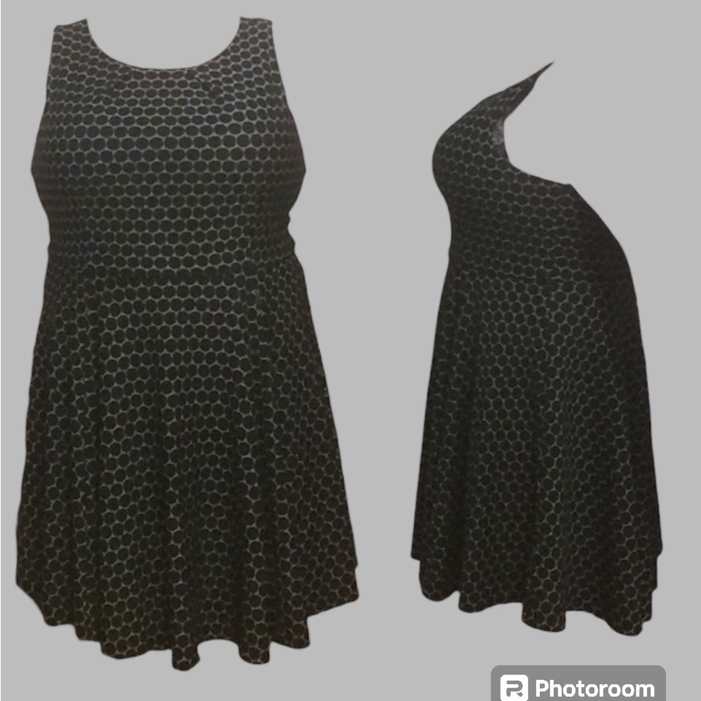 Elle XXL Polka Dot Fit & Flare Dress